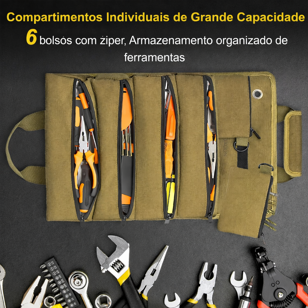 Kit Premium de Organização de Ferramentas – Roll-Up